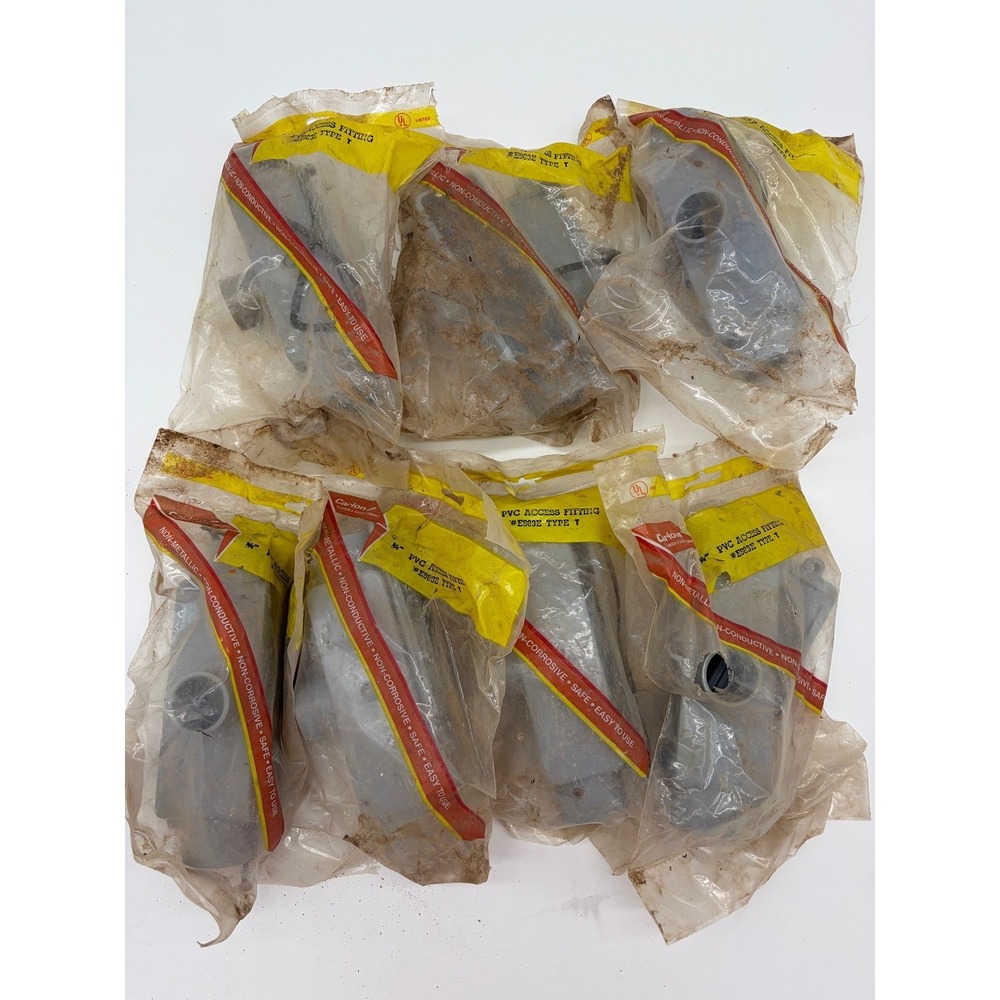 Lot of 7 Carlon E983E 3/4 Inch PVC Access Fitting Type T Conduit Body Gray NEW